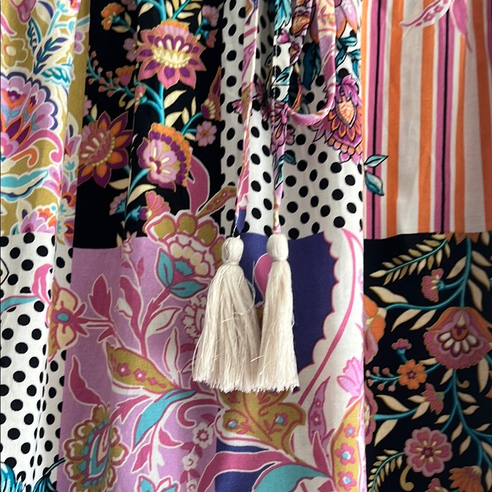Indigo Rose Pink and Purple Patterned Dress Tiered Maxi Skirt - Picture 4 of 6